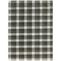 Tartan Dark Gray Hand-Tufted Rectangular Area Rug 8'x10'