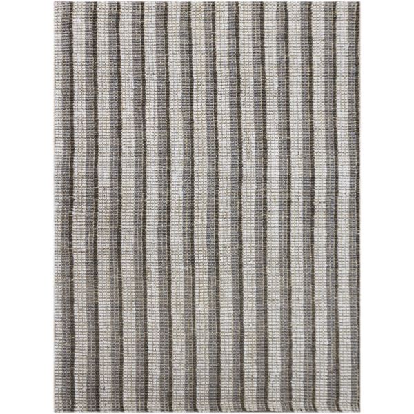 Tropics Gray-Charcoal Hand-Woven Runner Rug 2'3"x8'