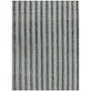 Tropics Blue-Charcoal Hand-Woven Rectangular Area Rug 8'x10'