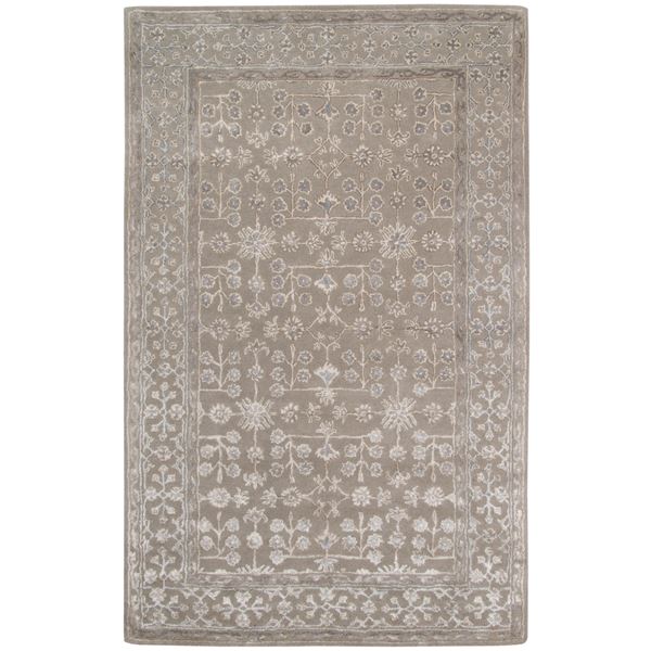 Urban Gray Hand-Tufted Rectangular Area Rug 7'6"x9'6"