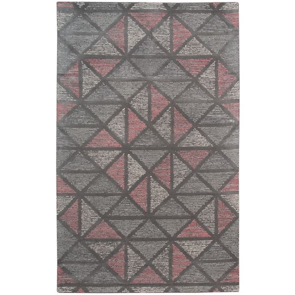 Vector Pink Hand-Tufted Rectangular Area Rug 7'6"x9'6"