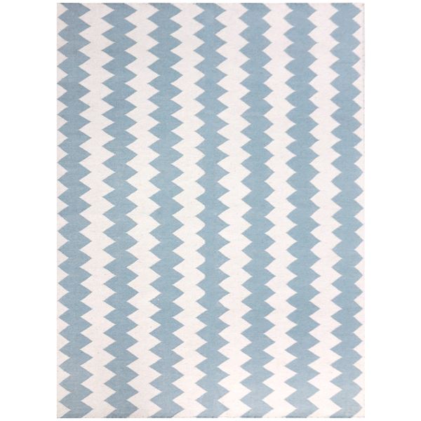 Zara Blue Flat-Weave Rectangular Accent Rug 2'x3'