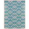 Zara Aqua Flat-Weave Rectangular Accent Rug 2'x3'