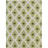 Zara Green Flat-Weave Rectangular Area Rug 8'x10'