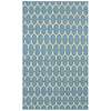 Zara Blue Flat-Weave Rectangular Area Rug 8'x10'
