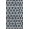 Zara Dark Blue Flat-Weave Rectangular Area Rug 8'x10'