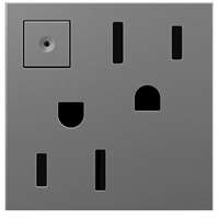 Legrand adorne Energy-Saving On/Off Electrical Outlet in Magnesium Finish (15 Amp) - ARPS152M4