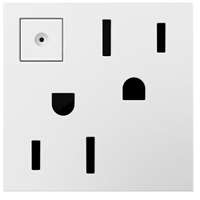 Legrand adorne On/Off Electrical Outlet in White Finish (15 Amp) - ARPS152W4