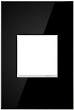 Legrand adorne Mirror Black Switch Plate in Mirror Black Finish - AWM1G2MB4