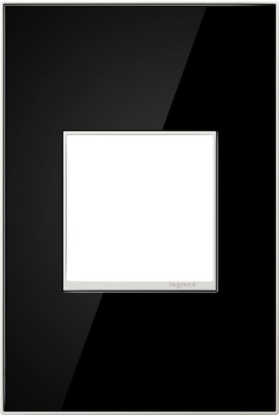 Legrand adorne Mirror Black Switch Plate in Mirror Black Finish - AWM1G2MB4