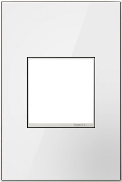 Legrand adorne Mirror White Switch Plate in Mirror White Finish - AWM1G2MW4