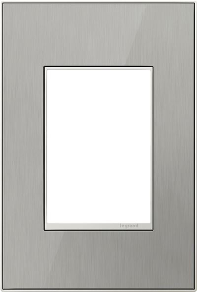 Legrand adorne Brushed Stainless Switch Plate in Brushed Stainless Finish - AWM1G3MS4