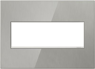 Legrand adorne Brushed Stainless Switch Plate in Brushed Stainless Finish - AWM3GMS4