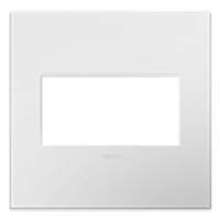 Legrand Adorne Gloss White Standard Black Backplate, 2-Gang Wall Plate AWP2GWH4