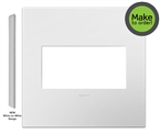 Legrand adorne Gloss White on White Backplate, 2-Gang Wall Plate AWP2GWHW10