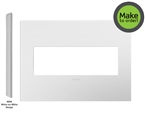Legrand adorne Gloss White on White Backplate, 3-Gang Wall Plate AWP3GWHW4