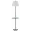 3-Way Andros Metal Floor Lamp with Glass Tray