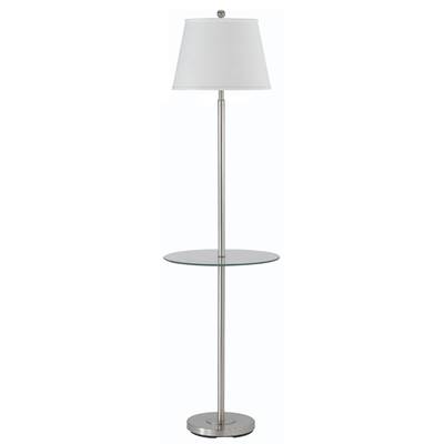 3-Way Andros Metal Floor Lamp with Glass Tray