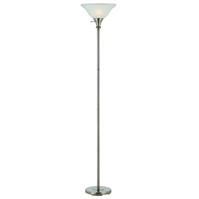 3-Way Torchiere with Glass Shade