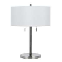 Cal Lighting Calais Metal Table Lamp - Brushed Steel - BO-2450TB-BS