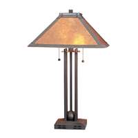 Cal Lighting Table Lamp with Mica Shade - Matte black - BO-476