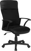 High Back Black Leather and Mesh Executive Swivel Office Chair
