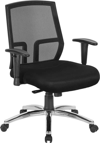 HERCULES Series 400 lb. Cap. Big & Tall Mesh Mid-Back Swivel Office Chair