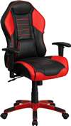 High Back Rossa Corsa Red Vinyl Executive Swivel Office Chair