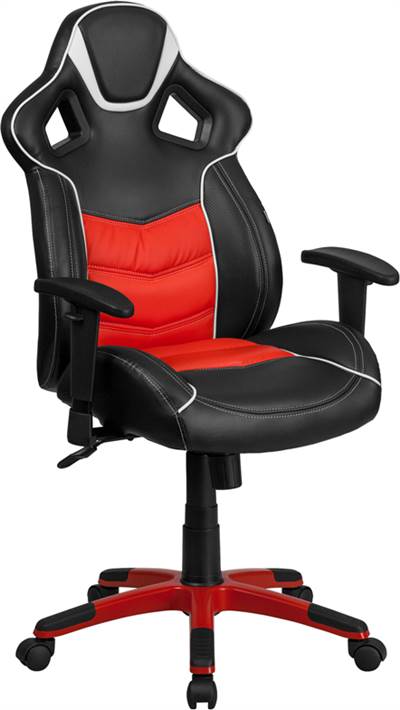 High Back Rosso Corsa Red Vinyl Executive Swivel Office Chair