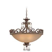 4 Light Convertible Semi Flush/Pendant