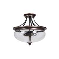 3 Light Semi Flush