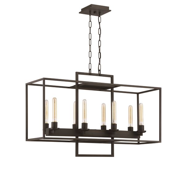 8 Light Linear Chandelier