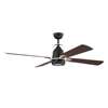 52" Ceiling Fan w/Blades, Light Kit