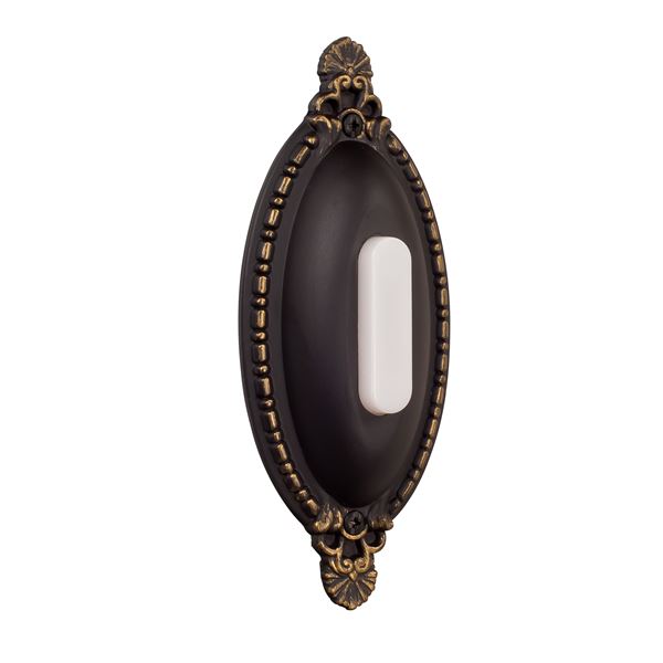Oval Ornate Lighted Push Button