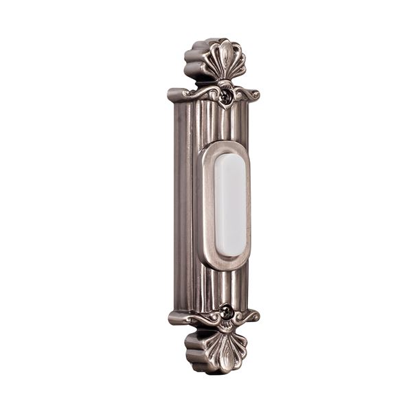 Straight Ornate Lighted Push Button