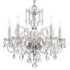 Crystorama Crystal 5 Lt Swarovski Strass Crystal Chrome Chandelier I