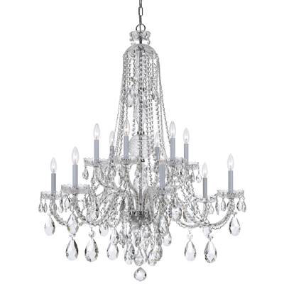 Crystorama Traditional Crystal 12 Light Spectra Crystal Chrome Chandelier I