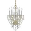 Crystorama Crystal 5 Lt Spectra Crystal Brass Mini Chandelier I