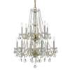 Crystorama Traditional Crystal 12 Light Clear Crystal Brass Chandelier IV