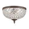 Crystorama 3 Light Bronze Crystal Ceiling Mount