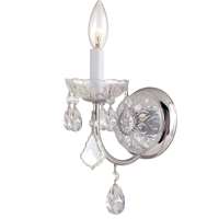 Crystorama Imperial 1 Light Clear Crystal Chrome Sconce - 3221-CH-CL-MWP