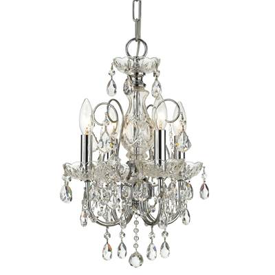 Crystorama Imperial 4 Light Clear Crystal Chrome Mini Chandelier I