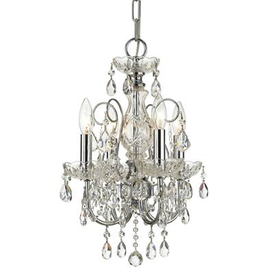 Crystorama Imperial 4 Light Spectra Crystal Chrome Mini Chandelier