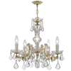 Crystorama Maria Theresa 5 Light Gold Mini-Chandelier