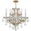 Crystorama Maria Theresa 6 Light Spectra Crystal Gold Mini Chandelier