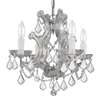 Crystorama Maria Theresa 4 Light Clear Crystal Chrome Mini Chandelier II