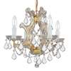 Crystorama Maria Theresa 4 Light Spectra Crystal Gold Mini Chandelier II