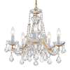 Crystorama Maria Theresa 5 Light Clear Crystal Gold Mini Chandelier