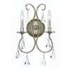 Crystorama Ashton 2 Light Clear Crystal Silver Sconce