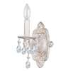 Crystorama Paris Market 1 Light Clear Crystal White Sconce